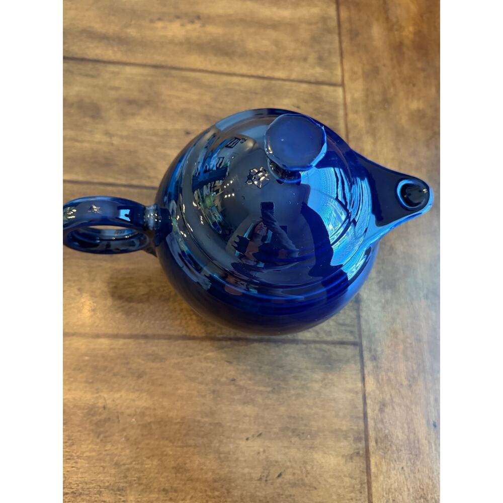 fiesta cobalt blue teapot with lid hlc usa fiestaware homer laughlin - Picture 5 of 9